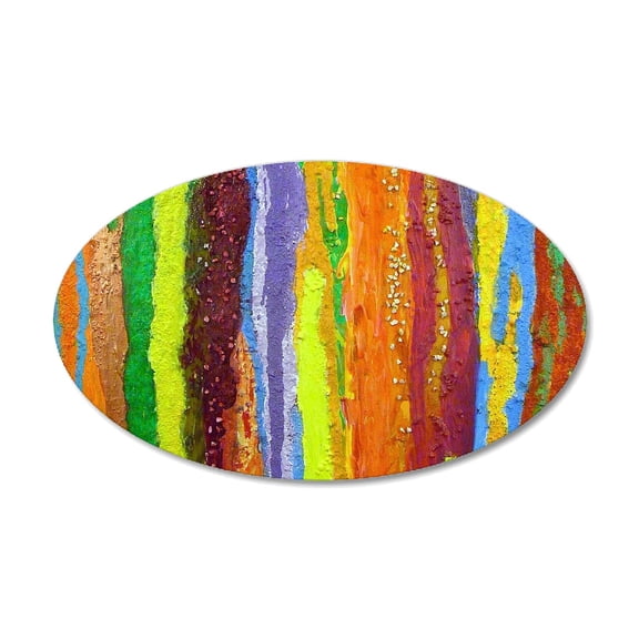 CafePress - Paint Colors Wall Decal - 35x21 Oval Wall Decal