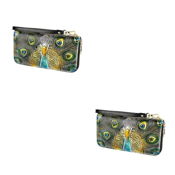 Sonducket Monedero de cuero con cremallera para mujer, reemplazo exquisito, resistente al agua, Clip para fotos, billetera elegante, Notecase con Oro Tipo 3 2piezas