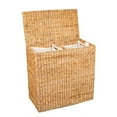 thumbnail image 2 of BirdRock Home Water Hyacinth Laundry Hamper Divided, 2 of 5