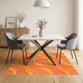 thumbnail image 3 of ODIKA 5'x7' Washable Area Rug Mid Abstract Century Curved Motifs Vibrant Palette Block Retro for Small Living Room, Bedroom, Easy Care, Non-Shedding, Pet Friendly, 3 of 7
