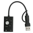 thumbnail image 3 of Tarjeta de sonido tipo C a audio, adaptador de audio USB Tecnología de audio 3D multifunción Estéreo para OS X V9.0 para sistema Win 2000/2003/XP/Vista/Windows 7/8Movies Fyydes Descripción de la referencia, 3 of 6