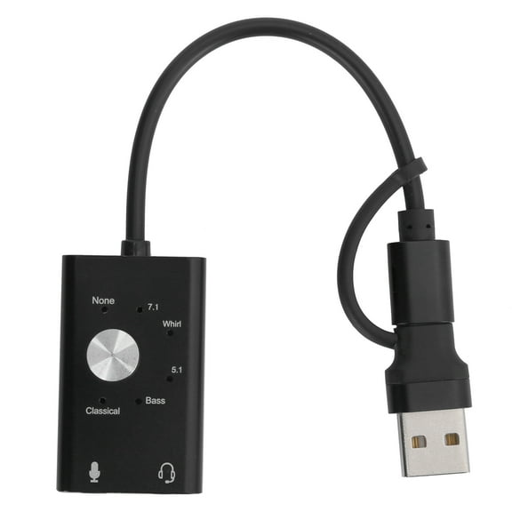 External Audio Sound Card, USB Audio Adapter Portable Multifunction For OS X V9.0 For 2000/2003//Vista/ 7/8 System