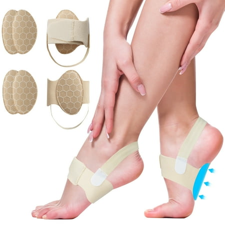 YANGYICHEN Arch Support Braces for Plantar Fasciitis Relief - Adjustable Arch Support Compression Bands, Non-Slip Removable Arch Support Pads for Flat Feet, High Arches, and Fallen Arches-Unisex