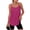 Hot Pink, variant on Staron Spring Summer Women's Tops Strappy Sporty Adjustable Buckle Loose Casual Vacation Party Tank Top, Army Green M