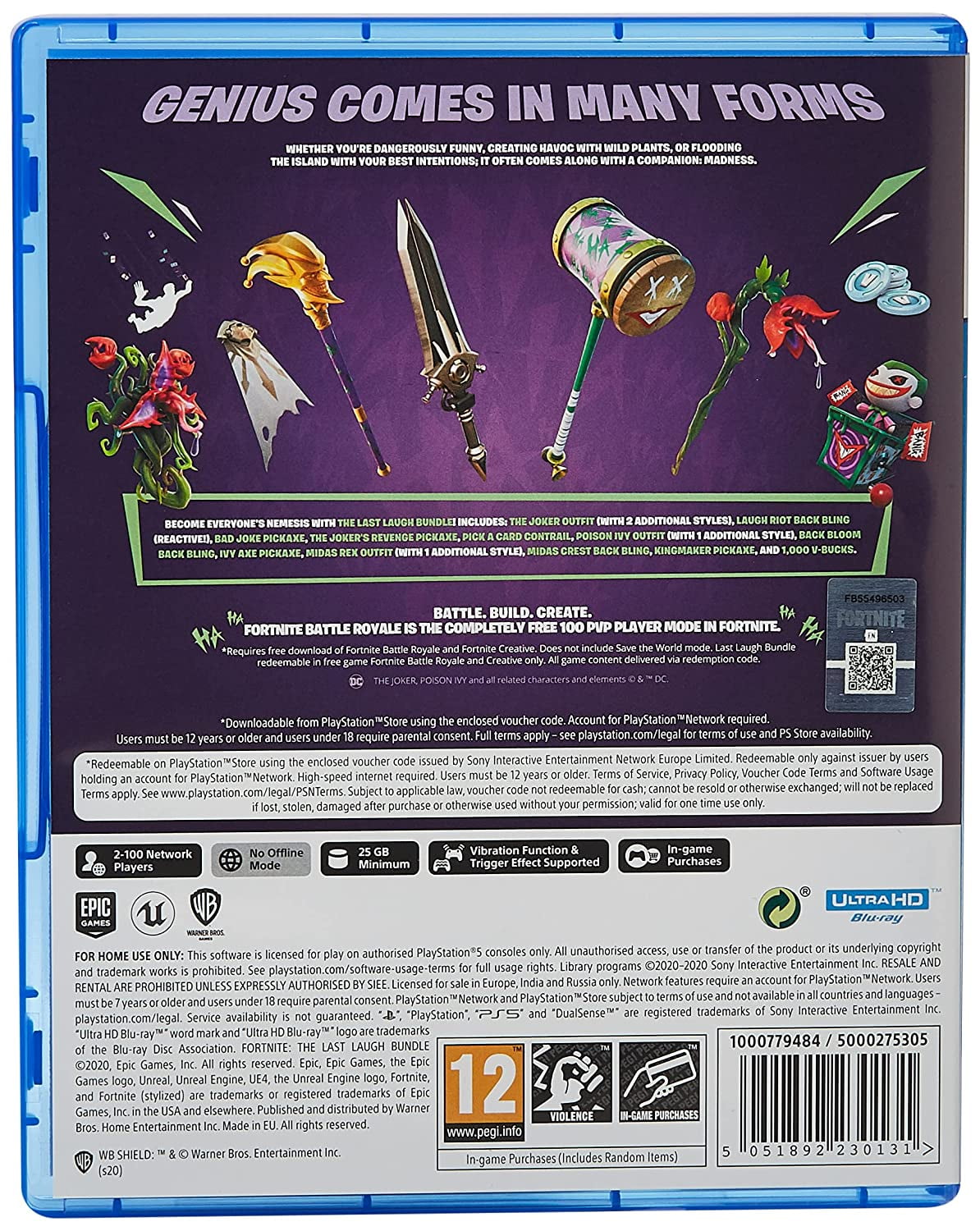 Fortnite The Last Laugh Bundle  フォートナイト Warner Bros Fortnite: The Last Laugh Bundle - PS5 Video Game
