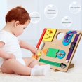 thumbnail image 1 of Tablero ocupado de dibujos animados Montessori juguetes práctica corbata zapatos juguete No tóxico para chico niño, 1 of 7