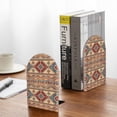 thumbnail image 5 of Picia Traditional Tribal Aztec Pattern Wood Bookends for Shelves,Non-slip Bookends, Heavy Duty Wooden Bookend Support,1 Pair, 5 of 8