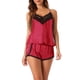 thumbnail image 1 of Conjunto de pijama de satén INSPIRE CHIC para mujeres, pijamas de seda para mujeres, top de camisón y pantalones cortos con encaje, ropa de dormir M azul, 1 of 6