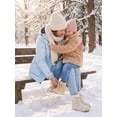 thumbnail image 3 of Wantdo Women's Plus Size Winter Coat Recycled Puffer Jacket Warm Thicken Parka Overcoat with Removable Hood Light Blue 2XL, 3 of 11