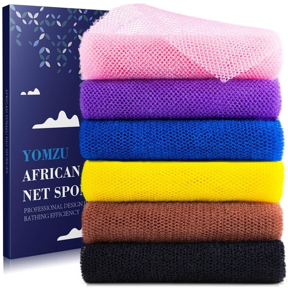Esponja de baño YOMZU African Net exfoliante, 6 unidades