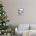 thumbnail image 2 of Stupell Industries Horse Eating Snowman Carrot Scene Holiday Painting Black Framed Art Print Wall Art, 2 of 5