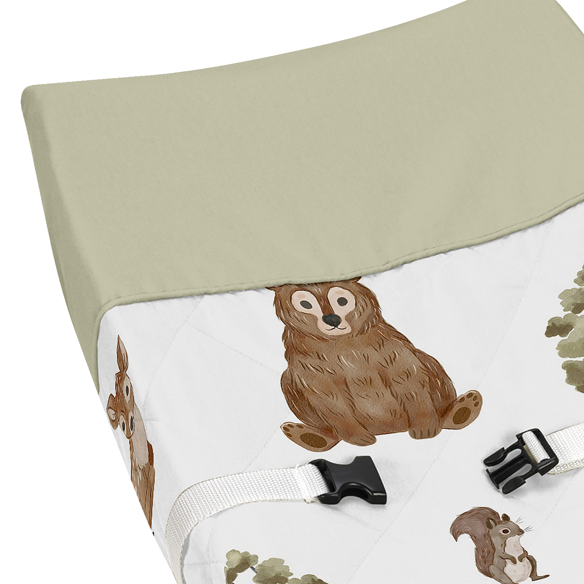 Sweet Jojo Designs Watercolor Woodland Forest Animals Multicolor Changing Pad Cover