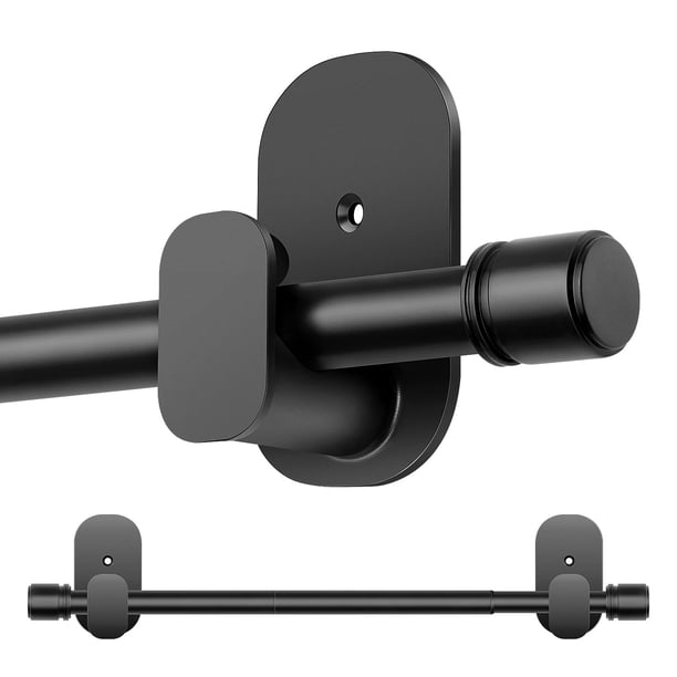 Barra para cortinas HOTOZON ajustable sin taladro 81-218 cm negra