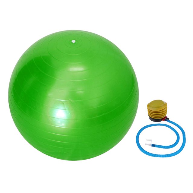 Bola de Yoga Equipo de Ejercicios de Estabilidad Aeróbica Abdominal 55cm Verde shamjiam Pelota de ejercicio de yoga de PVC
