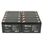 Raion Power 6V 12Ah Electric Scooter & Bicycle Battery for Injusa Massey Ferguson - 10 Pack