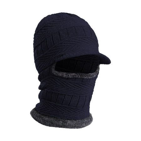 Hontri Fisherman Beanie Men And Women Winter Ear Cold Plush Neck Thickened Knitted Hat Caps Men Women Navy Hontri Fisherman Beanie Men And Women Winter Ear Cold Plush Neck Thickened Knitted Hat Caps Men Women Navy