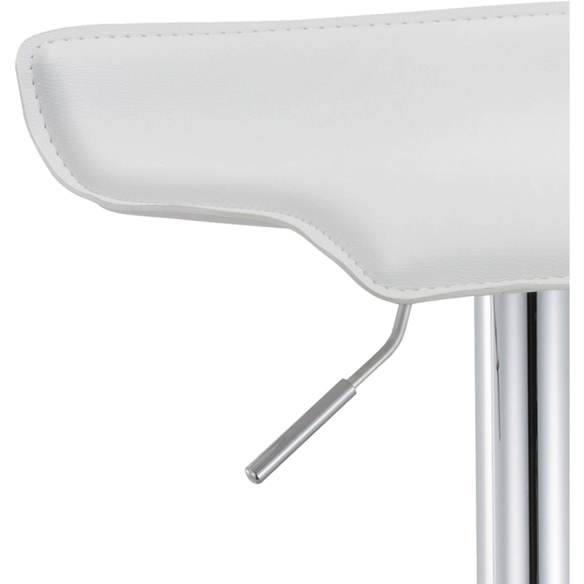 Armless Swivel Adjustable Bar Stool with Footrest White, Set of 2