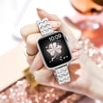 thumbnail image 4 of Compatible with Apple Watch 42mm 41mm 40mm 38mm, Slim Metal Strap for Apple Watch Series 10 9 8 7 6 5 4 3 2 1 SE, Silver, 4 of 5