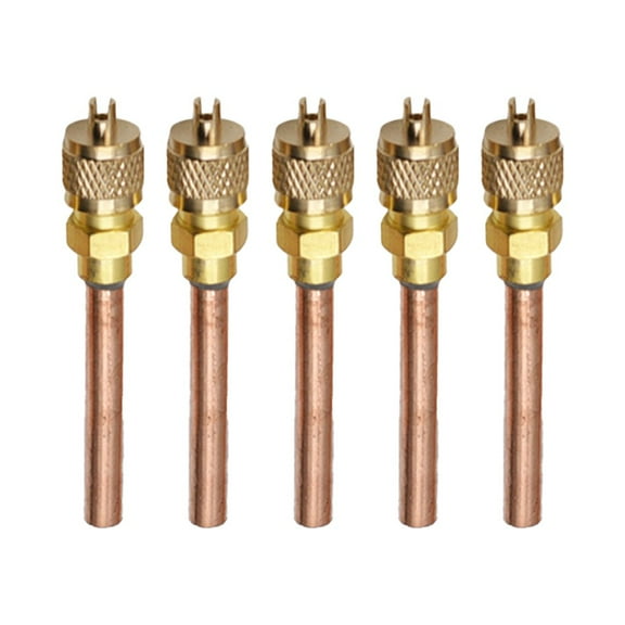 5 Pcs HVAC Service/Access Valve Stem Core Refrigeration Check Fluoride Nozzle
