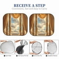 thumbnail image 6 of Wukai Golden Drapes Pillars Clouds Print Windshield Sun Shade, Car Front Window Shades Sunshade Cover Sun Visor Shield Block Automotive Interior Protector Blocks UV Rays-Small, 6 of 6