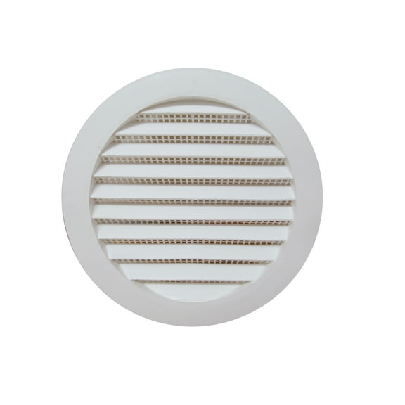 Shed 6" Round Plastic Vinyl Wall Vent White
