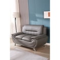thumbnail image 2 of Alexent Tabouret de Salon Rembourré en Faux Cuir Moderne en Gris, 2 of 12