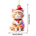 thumbnail image 3 of 2026 Christmas Home Party Decoration Cute Christmas Tree Decorations Flat Printed Acrylic Christmas Hanging Ornaments Lovely Pet Pendant For Xmas Party Home Indoor Holiday Decor, 3 of 8