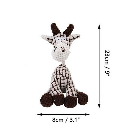Cute Dog Puppy Toys Pets Chew Toy Animal Shape Squeak Cleaning for Small Medium Dog Training Plush Sound Toy Donkey Bird Chick