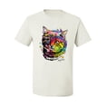 thumbnail image 2 of Cute Colorful Rainbow Cat Animal Lover Men's Graphic T-Shirt, White, 3XL, 2 of 3