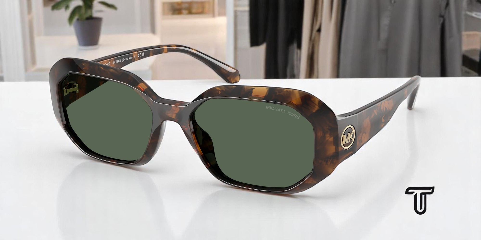 Michael Kors “Breckenridge” Aviator Tortoise Shell Dark 