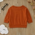 thumbnail image 4 of Gibobby Sudadera Forro Polar clásico con Cuello RedondoNiñas Niños otoño SIS Simple pulóver sudadera ropa de otoño(Naranja, 6-12 Meses), 4 of 5