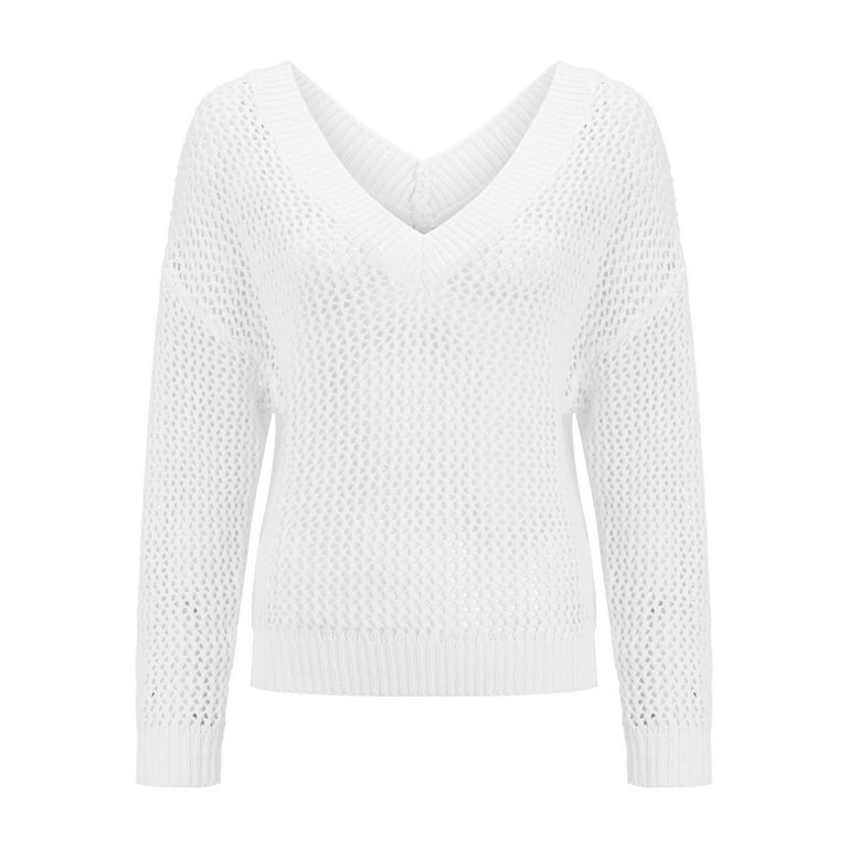 White summer sale pullover sweaters