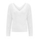 thumbnail image 3 of Gibobby Suéter de Mujer Solid Top Knit Out Sweater Color Wool V Neck Summer Sexy Hollow Women's Pullover Sweater (Blanco, S), 3 of 5