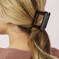 thumbnail image 5 of Scunci Luxe by Conair Modern Square Claw Clip, Espresso Brown, Open Rectangle Design, 1 Count, 5 of 8