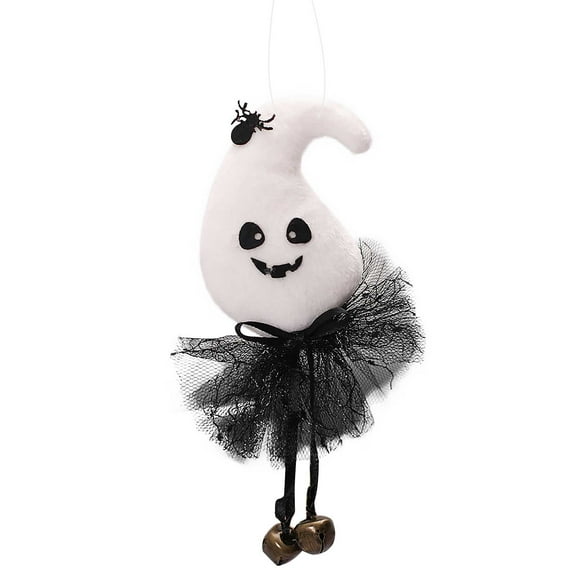 Vikakiooze 2023 Halloween Decorations Halloween Venue Layout Props Cartoon Gauze Skirt Bell Pendant Ghost Witch Pendant