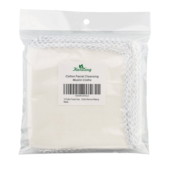 Karlling 10 paños de muselina de limpieza facial de algodón toallitas desmaquillantes