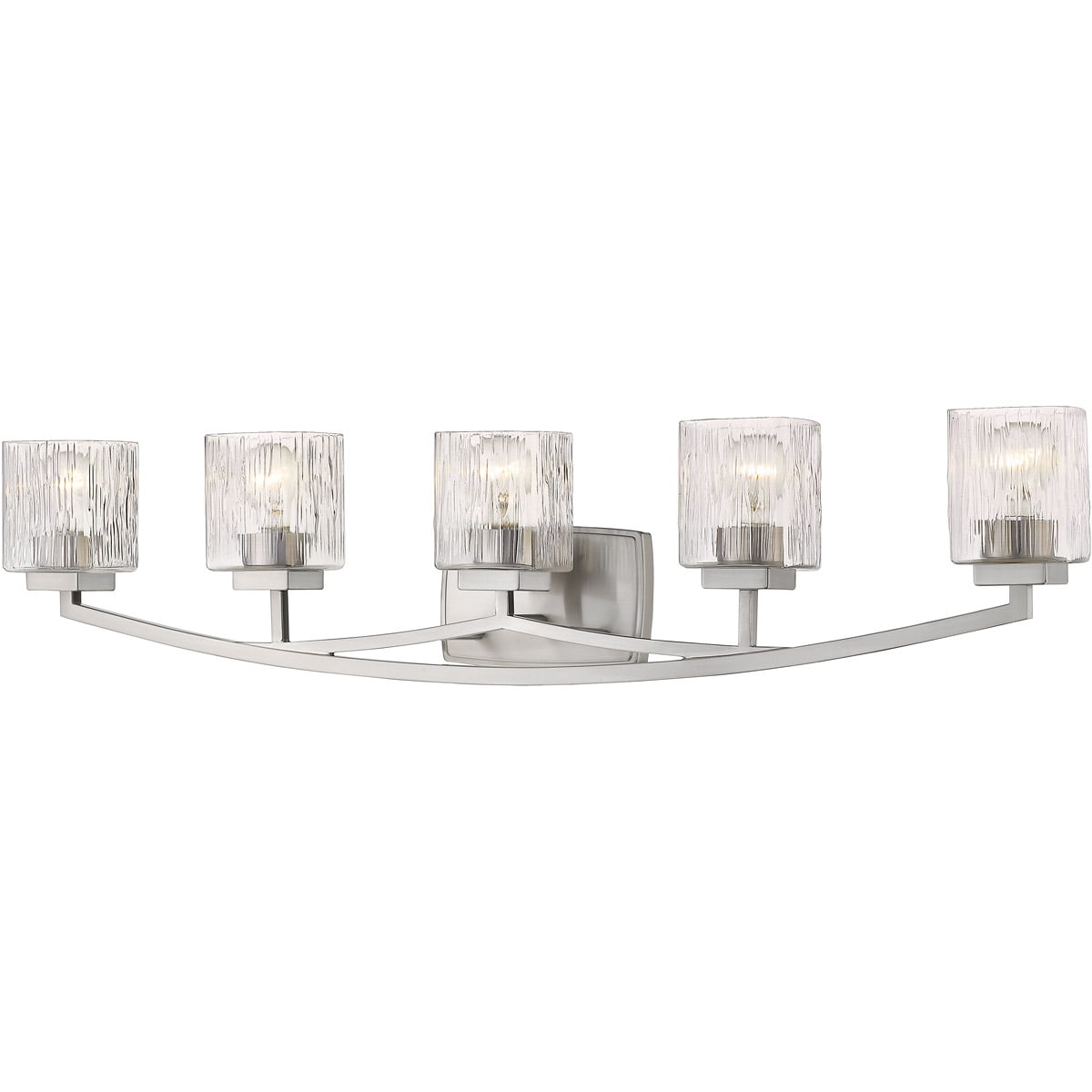 Bathroom Vanity 5 Light Fixtures With Brushed Nickel Finish Steel
