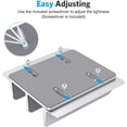 thumbnail image 4 of [Updated Dock Version] Vertical Laptop Stand, Double Desktop Stand Holder with Adjustable Dock (Up to 17.3 inch), Compatible with All MacBook/Surface/Samsung/HP/Dell/Chrome Book (Silver), 4 of 7