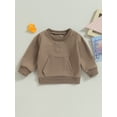 thumbnail image 2 of Bagilaanoe Toddler Baby Girl Boy Casual Sweatshirt Long Sleeve Pullover 6M 12M 18M 24M 3T 4T Kids Fall Loose Tee Tops, 2 of 8
