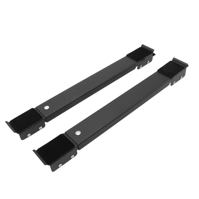 Rouleau d'Appareil Extensible, 24 Petites Roues Améliorées Laveuse Portable Sécheuse Base Roulante Mobile Stable Anti-Dérapant 300KG Portant le Fer Épais pour la Maison Blanc, Noir, Argent