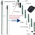 thumbnail image 3 of POINTERTECK Cannes de Randonnée Pliantes Multifonctions Bâton de Marche Pliable - Fournitures Portatives de Randonnée et Outil Multiple pour la Survie Lors de la Randonnée, du Camping, du Cross-country (Vert), 3 of 7