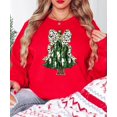 thumbnail image 4 of Christmas Tree with Dalmatian Bow and Gold Star Topper Sweatshirt for Women Teens and Kids Red Sweatshirt Adult Large, 4 of 4