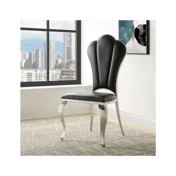 ACME Furniture Cyrene Side Chair (Set-2) in Black