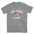 thumbnail image 1 of East Peoria Illinois Patriot Men's Cotton T-Shirt, 1 of 1