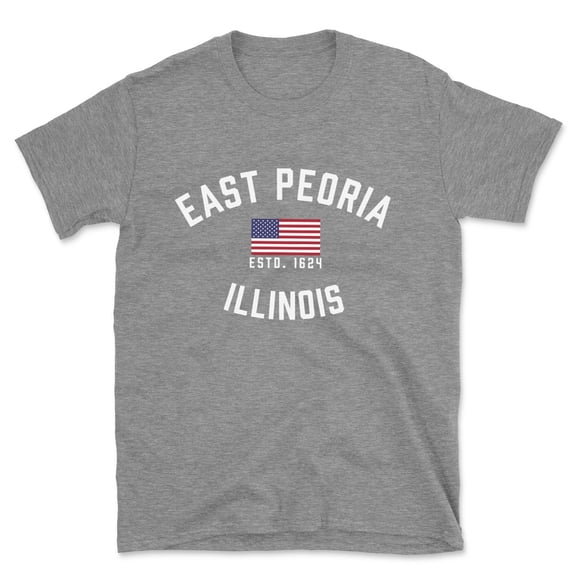 East Peoria Illinois Patriot Men's Cotton T-Shirt