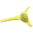 thumbnail image 3 of Botmois Sexy Mens Pouch Enhancing Thong Underpants Shiny Bikini Underwear Tangas Light Yellow L, 3 of 3