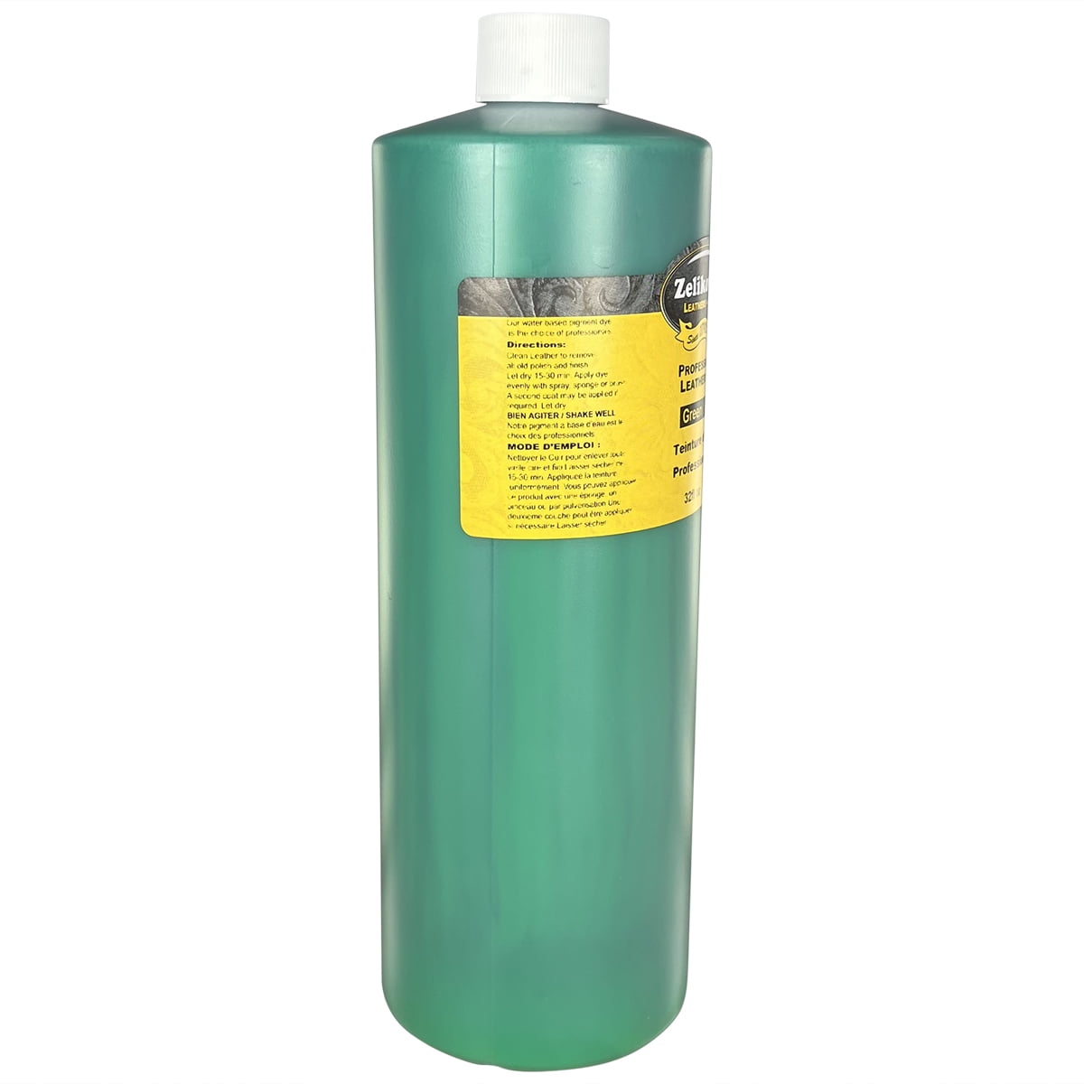 Zeli Pro Waterbased Leather Pigment Dye 32 Ounce Bottles (2142 Green)
