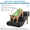 thumbnail image 2 of Avaloomia Home Dog Stairs for Small Dogs, 3-Step Non-Slip Waterproof Pet Stairs Ramp for Bed, 15.7" H, Black, 2 of 8