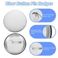 thumbnail image 3 of Uxcell 3inch Metal Button Parts Supplies , Includes Metal Top, Metal Clip Bottom & Plastic Film (100 PCS) 58mm, 3 of 6