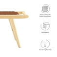 thumbnail image 6 of Modway Saoirse 47" Faux Leather Wood Bench in Natural Brown, 6 of 8